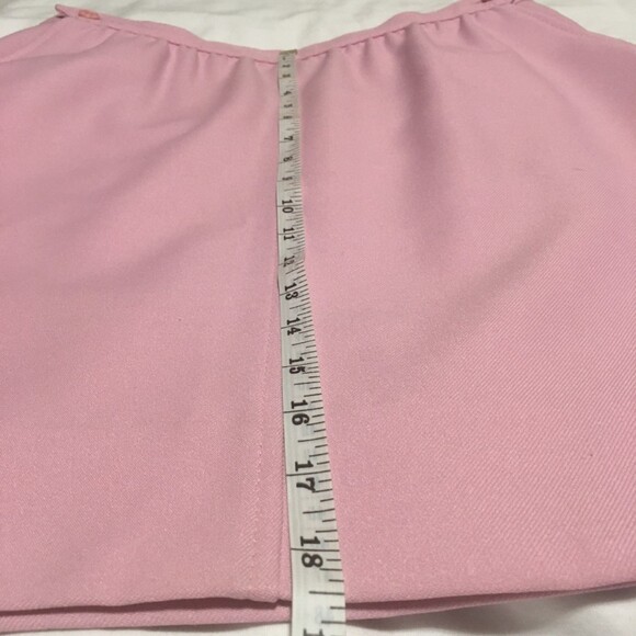 VTG Haberdashery skirt Womens 8 pink mini pencil pockets unlined Career Retro - Picture 6 of 6